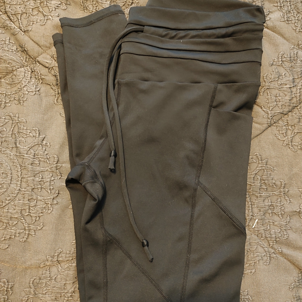 Black Drawstring Leggings